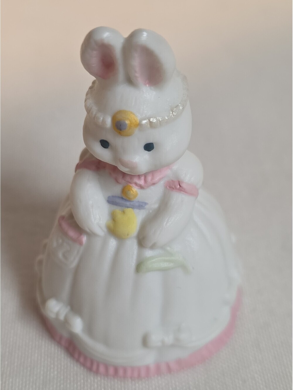 Easter Belle Bunny 1992 Hallmark Porcelain Bell Ornament